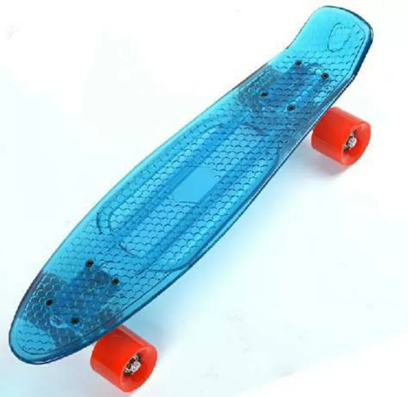 Скейтборд/скейт Penny Board прозрачный белый 5