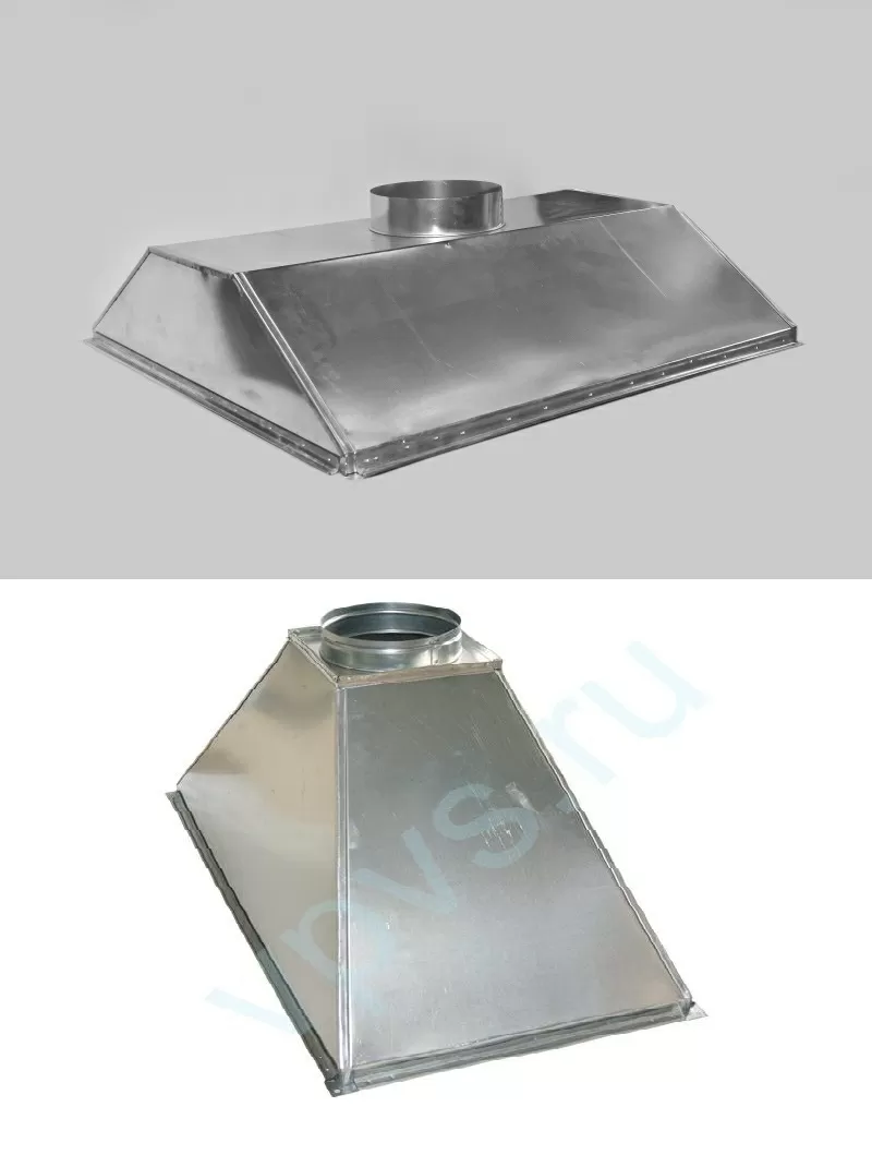 Вытяжка в кафе на кухню. Зонт вытяжной на мангал, тандыр с оцинковки. 2