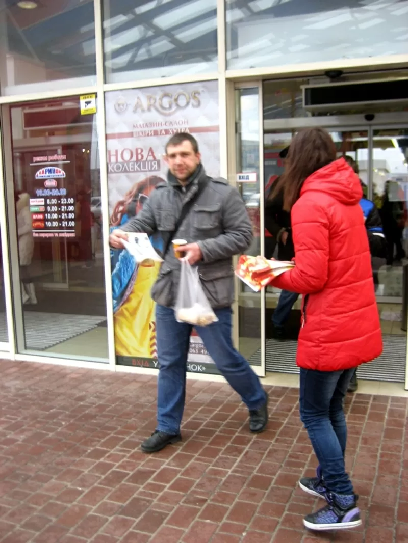 раздача листовок,  расклейка объявлений,  распространение в почтовые ящи 2