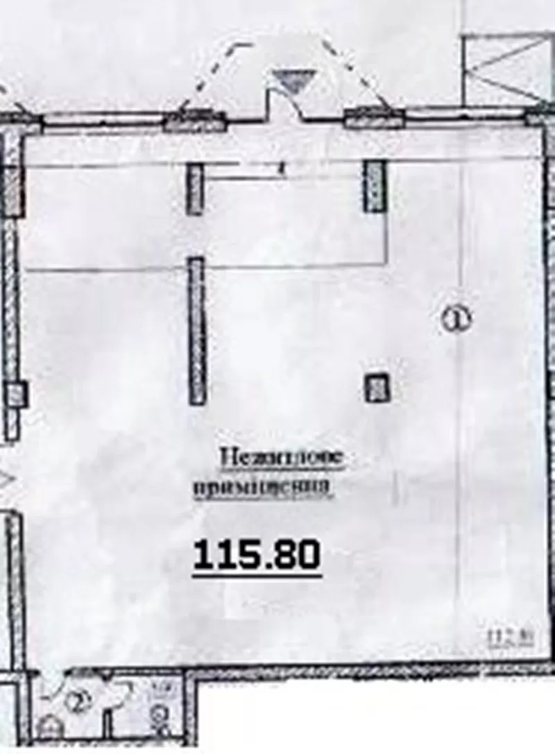 помещение/ магазин 115.80 м2 на Дмитриевской 75,  Киев,  центр,  фасад 9