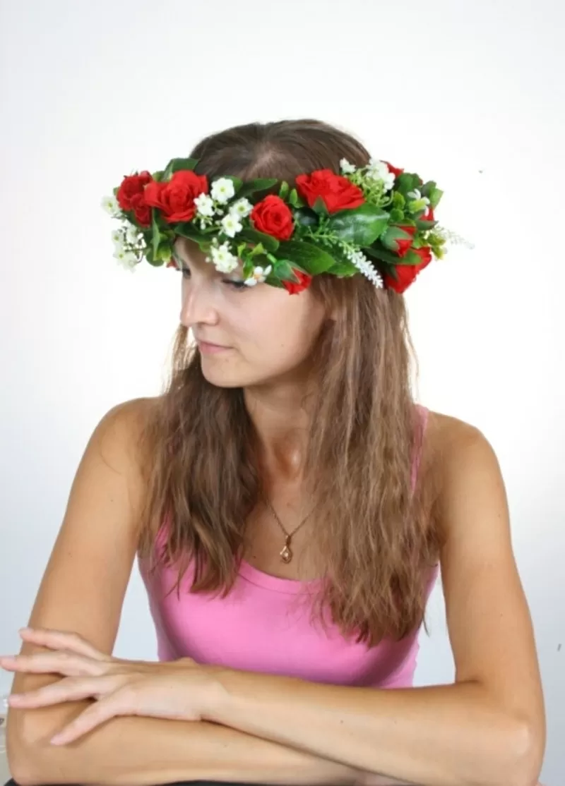 Веночки,  украинские венки,  обручи с цветами,  для девичника,  праздничны 4