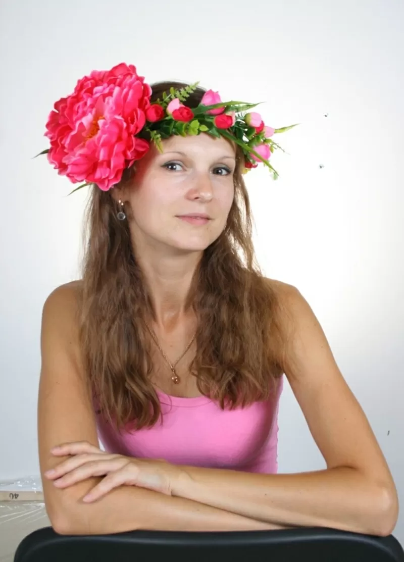 Веночки,  украинские венки,  обручи с цветами,  для девичника,  праздничны 5