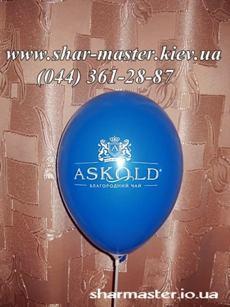 Нанесение логотипов на воздушные шарики Киев, гирлянда арка из шариков 2