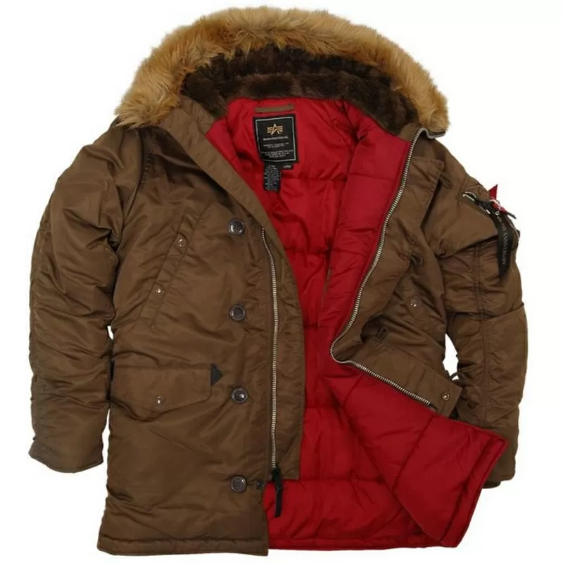 Самые тёплые зимние куртки -Аляска- Slim Fit N-3B Parka (США) 9