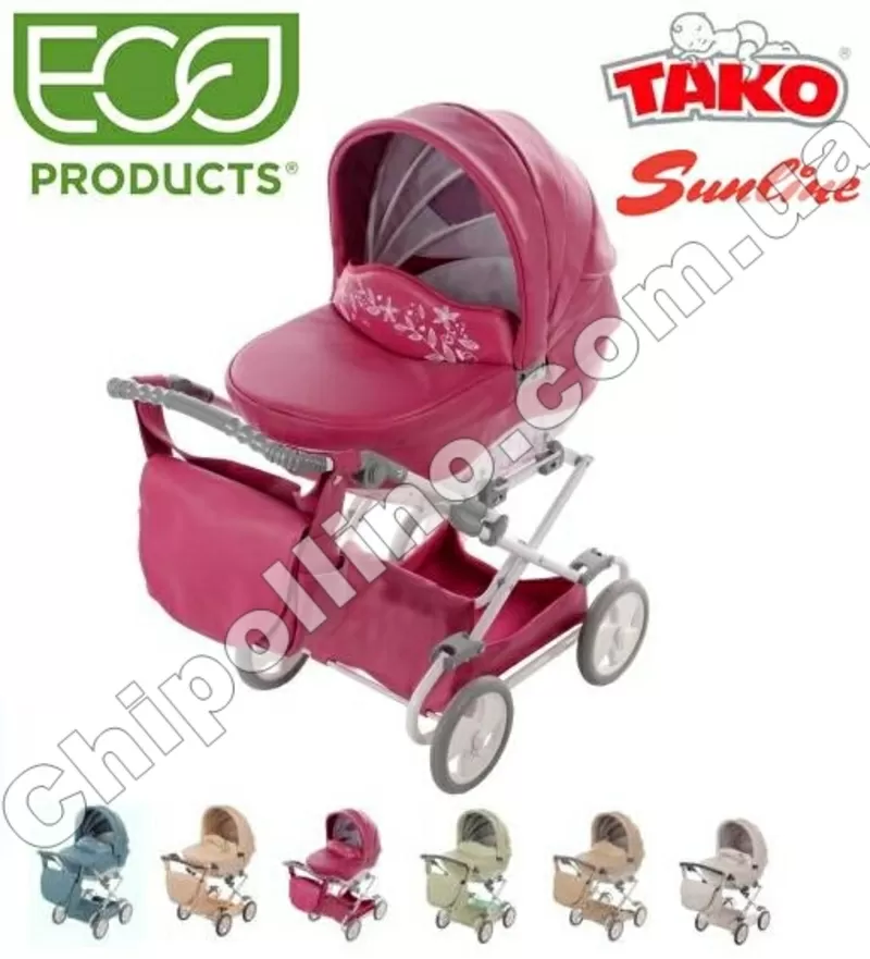 Коляска для куклы Tako Sunline Mini Eco кукольная коляска