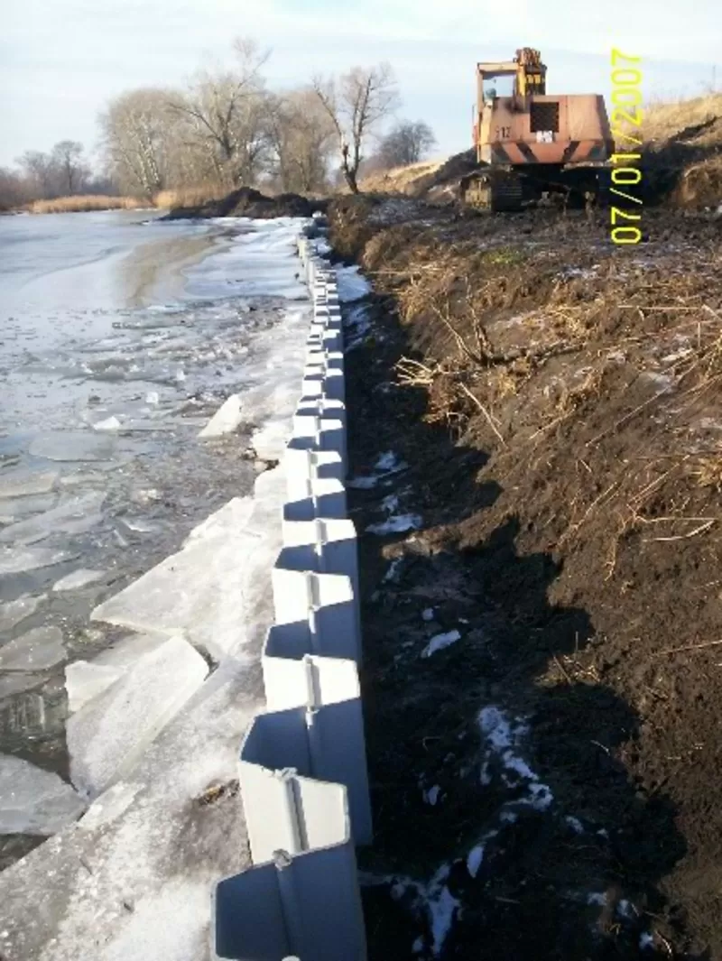 Шпунт ПВХG-300 и G-500 Укрепление берега, искусственные водоёмы, озёра