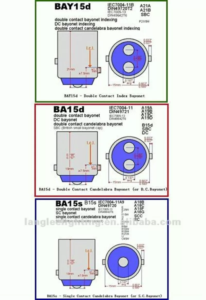 Светодиодная Led автолампа BA15S P21 1156 1141 7503 A115 12V вольт 2