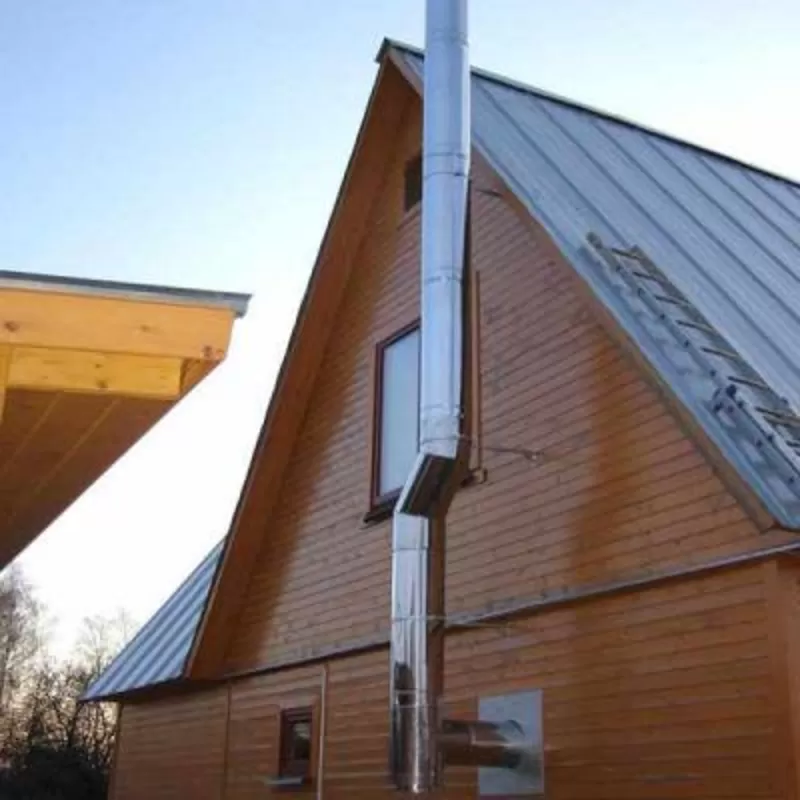 Монтаж,  дымоходов из нержавеющей стали,  оцинковочной стали  5