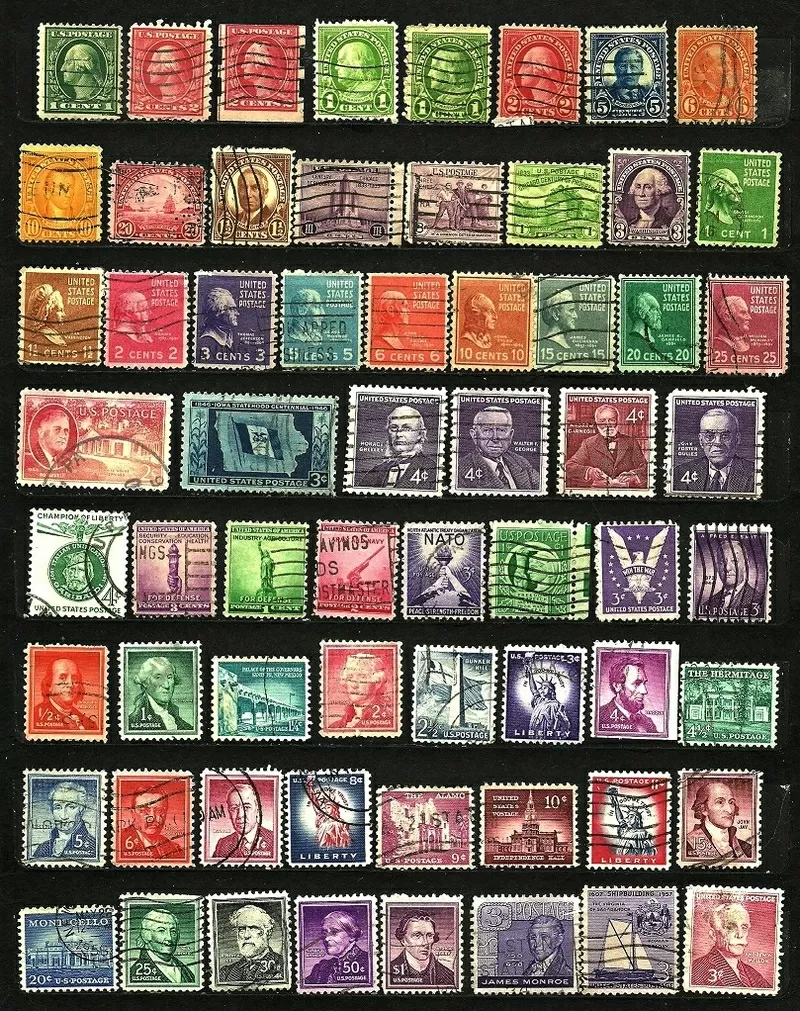 Продам оптом почтовые марки США 1912-1978 гг. в количестве 120 шт