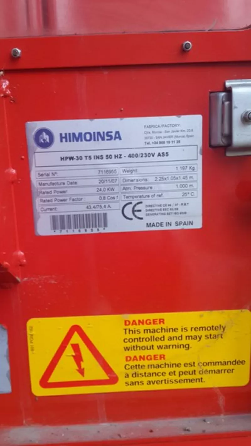 Продам дизель генератор Himoinsa HPW 30 t5 4