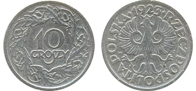 10 GROSZY 1923 год. 