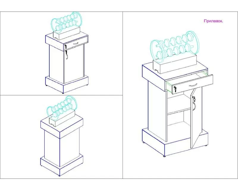 Демонстрационные тумбы под бижутерию( 3 шт)+подарок. 4