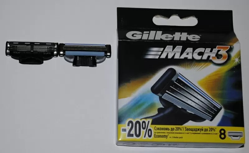 Сменные лезвия «Gillette mach 3,  mach 3 Turbo» с алмазным покрытием.  