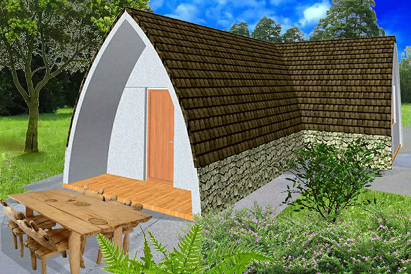 Купольные и арочные строения под бизнес и жилье  из стройпенопласта 4