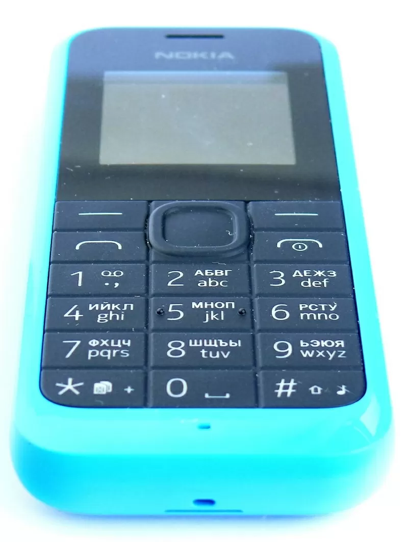 Nokia 105 Dual Sim (Black,  Cyan) 2