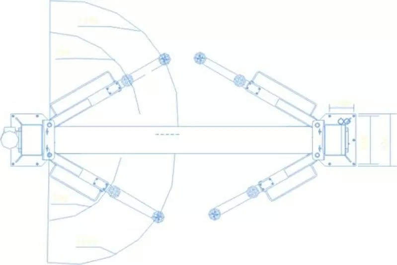 Подъёмник двухстоечный электрогидравлический 4 т. MO-254 ЕВ (220/380В) 2