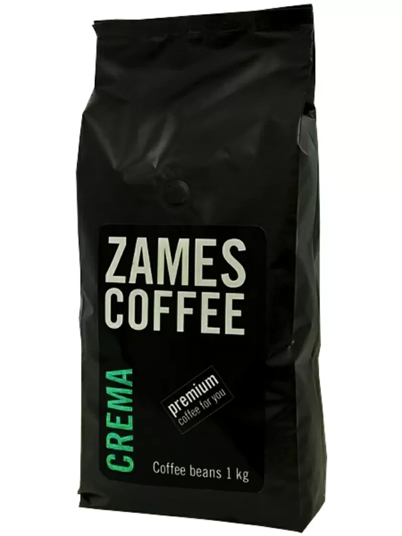 Кофе в зернах Zames Coffee Crema 1 кг  БЕСПЛАТНО 1 кг сахара в стиках