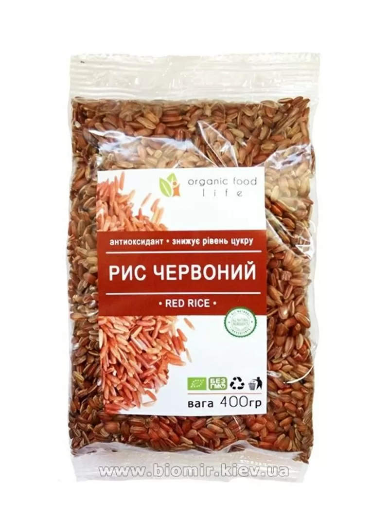 Рис красный цельнозерновой Organic food life 400 грамм