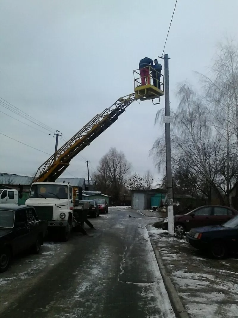 Замена ламп на электростолбах 2