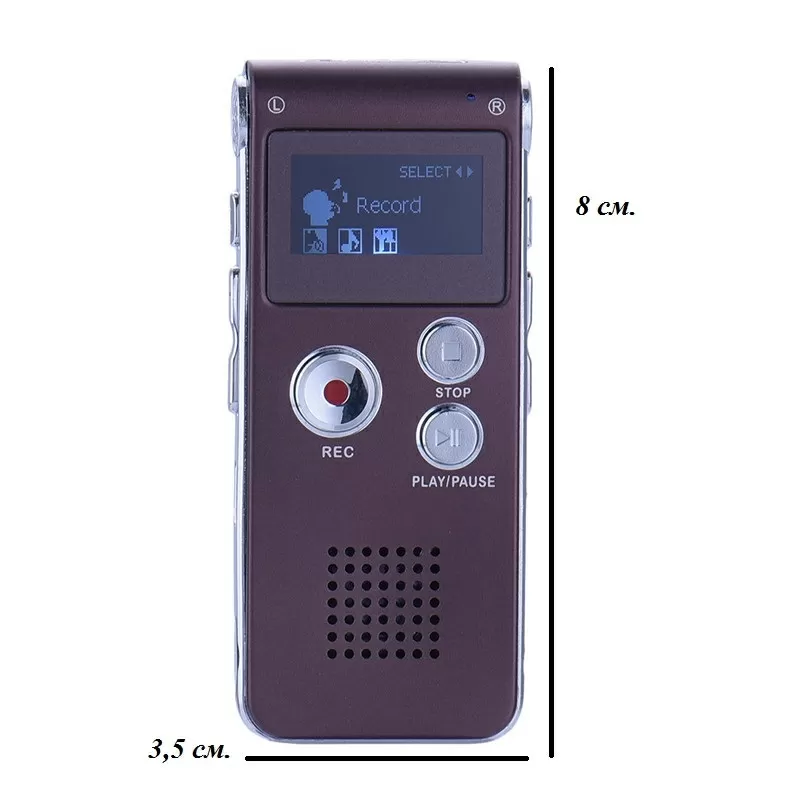 QC-09 Профессиональный цифровой мини диктофон 8Гб встроенной памяти  2