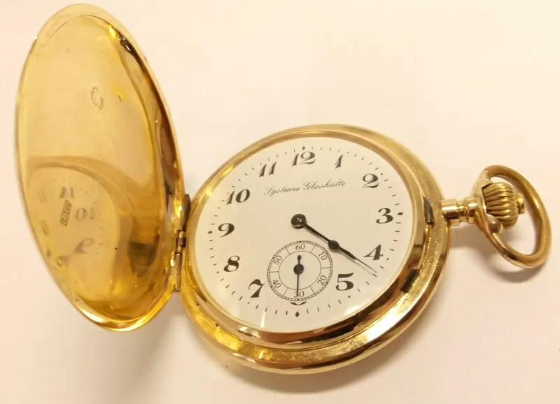 Золотые карманные часы Systeme Glashutte. Продам б/у.