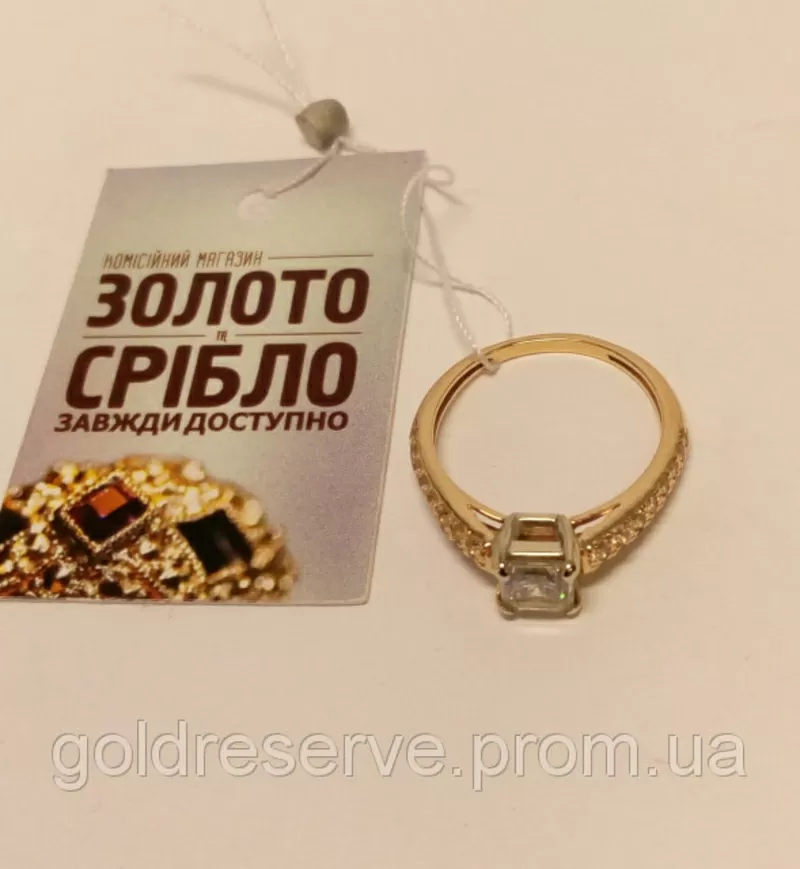 Кольцо женское с камнем. Золото 2, 78 грамм. Размер 16, 5 2