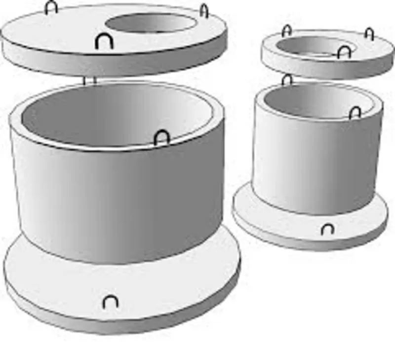 Бетонные кольца 1м,  1, 5м и 2м КС-15.9 КС-20.9 от производителя. 3
