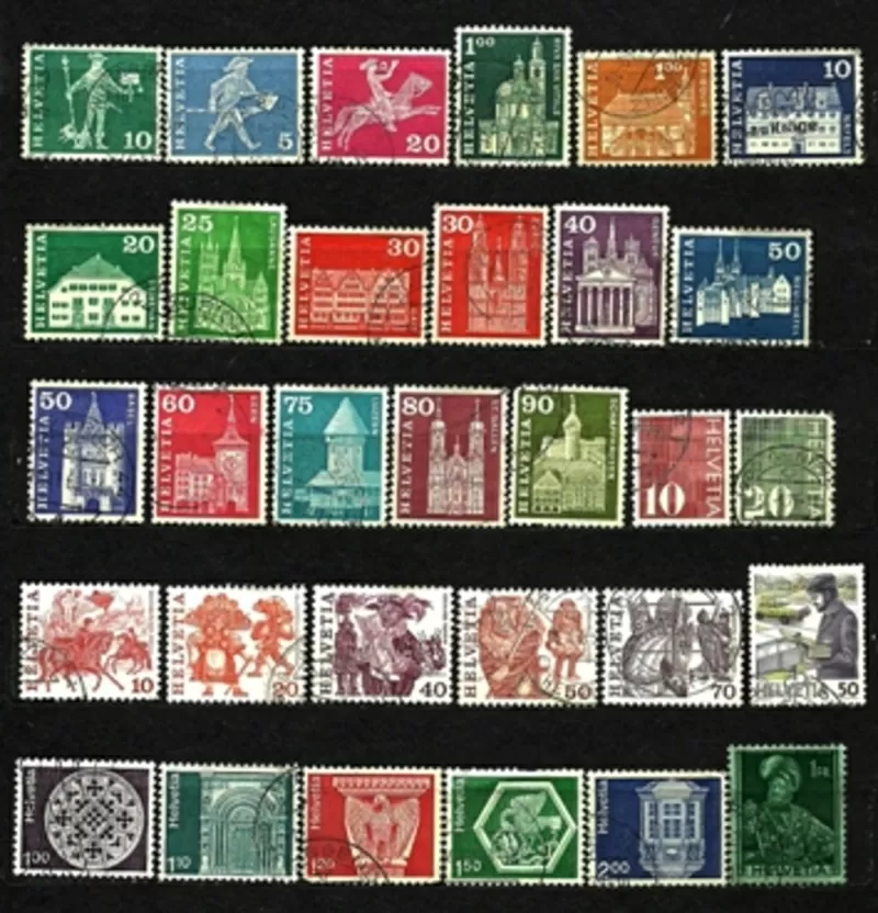Продам почтовые марки Швейцарии. 2