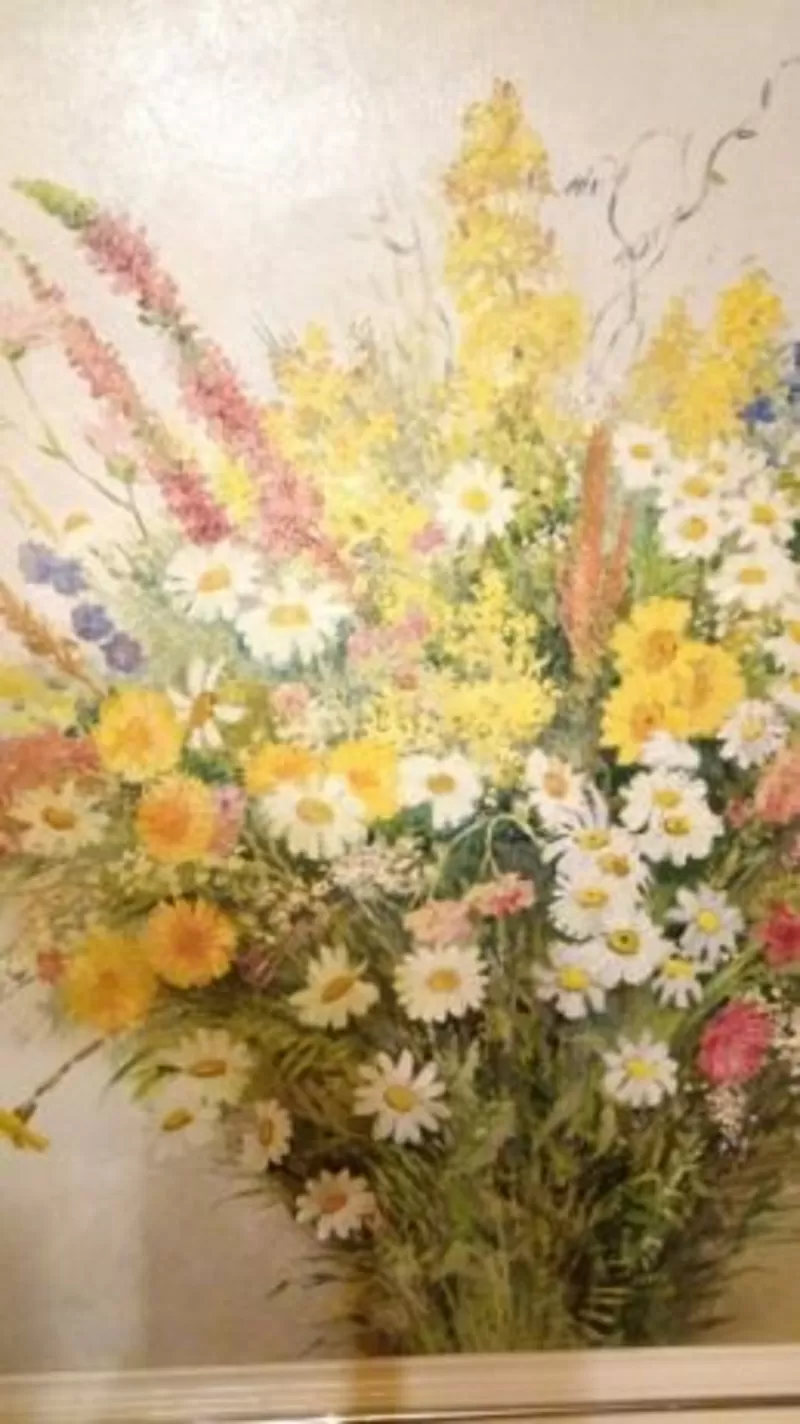 Весенние цветы,  картина маслом холст,  художник Л.Синявский 2