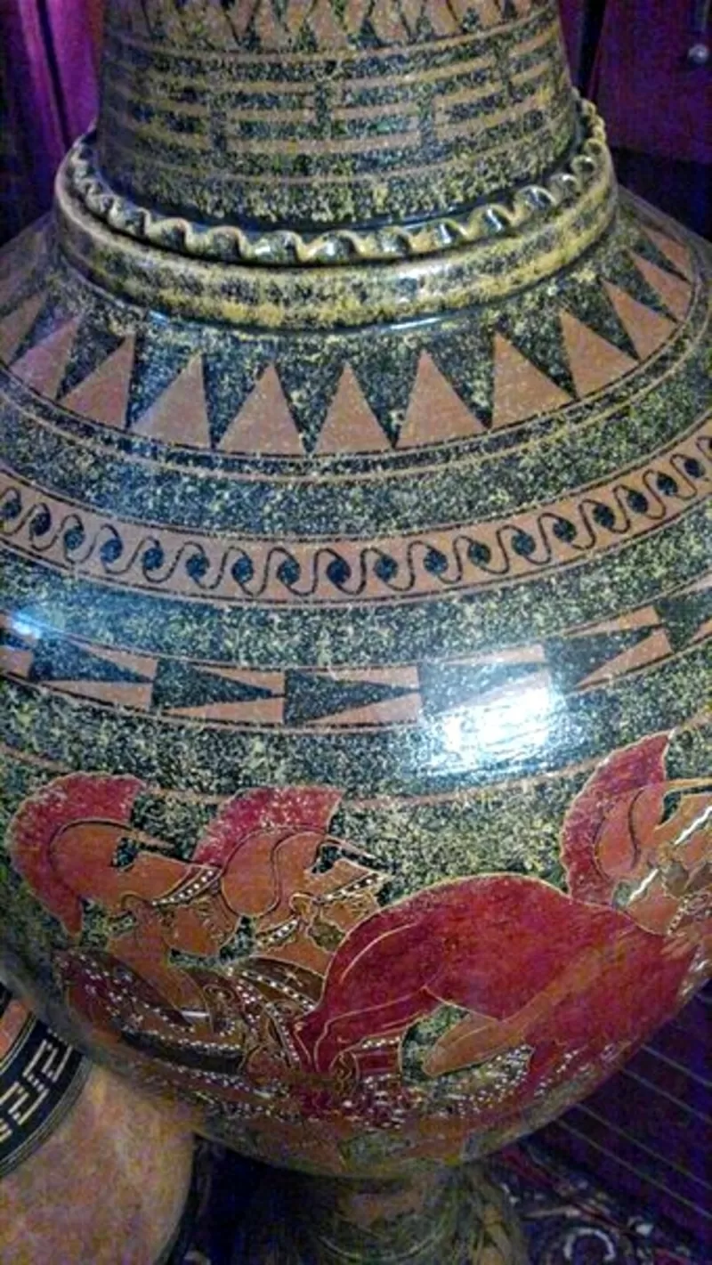 Ваза напольная 145 см.Ручная роспись керамики в Греческом стиле. 2