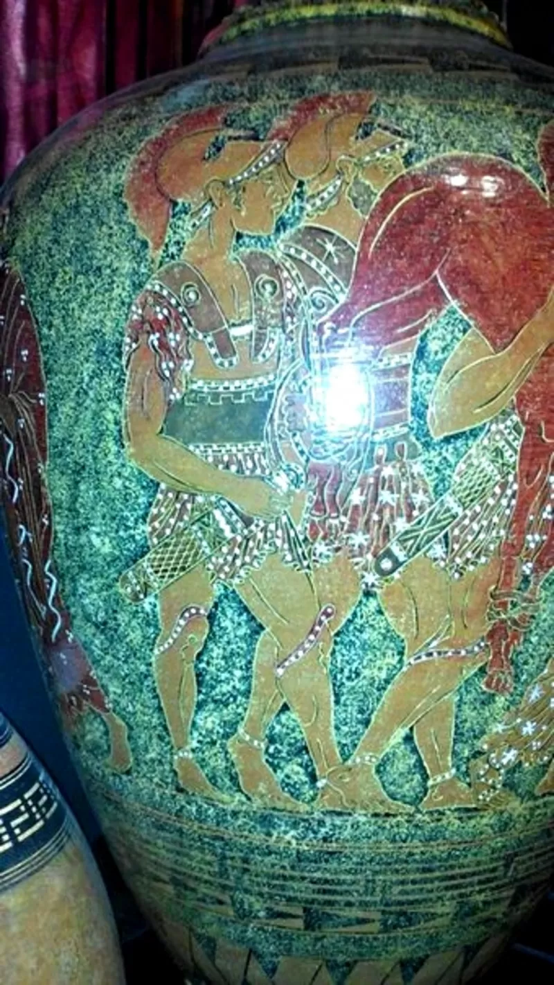 Ваза напольная 145 см.Ручная роспись керамики в Греческом стиле. 3