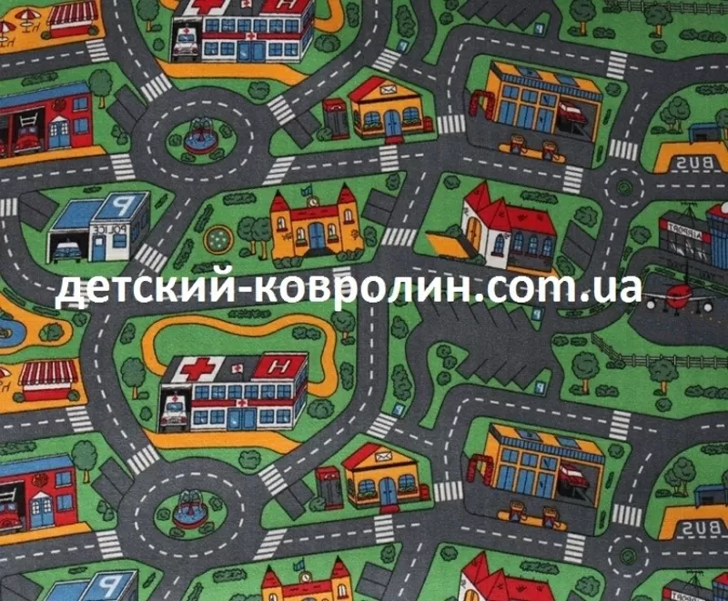 Ковролин с дорогами City Life. Покрытие детское на пол