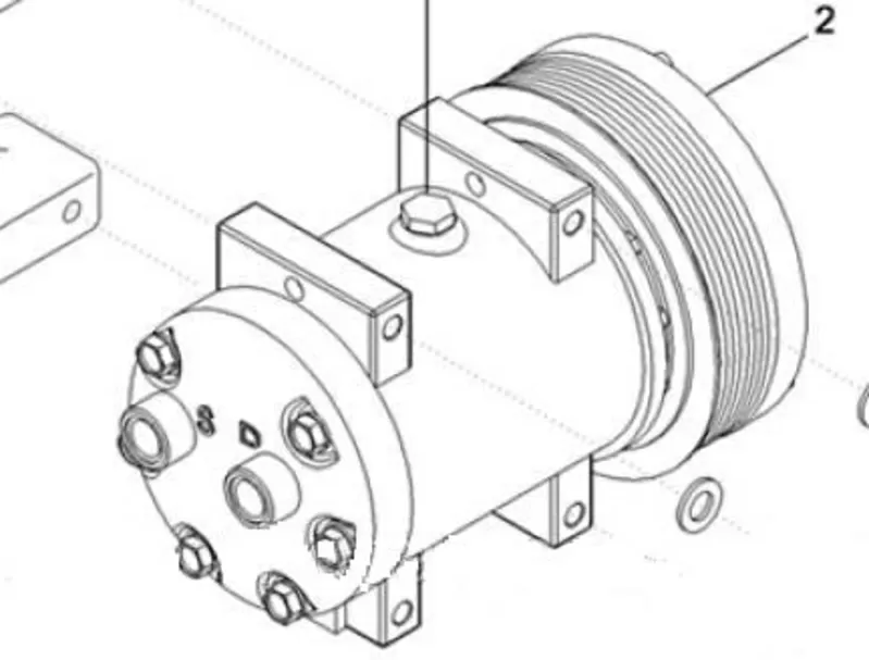 Компрессор кондиционера 7H15 для CASE,  NEW HOLAND 4