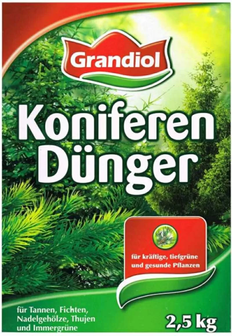 Органическое удобрение Grandiol для хвойных деревьев