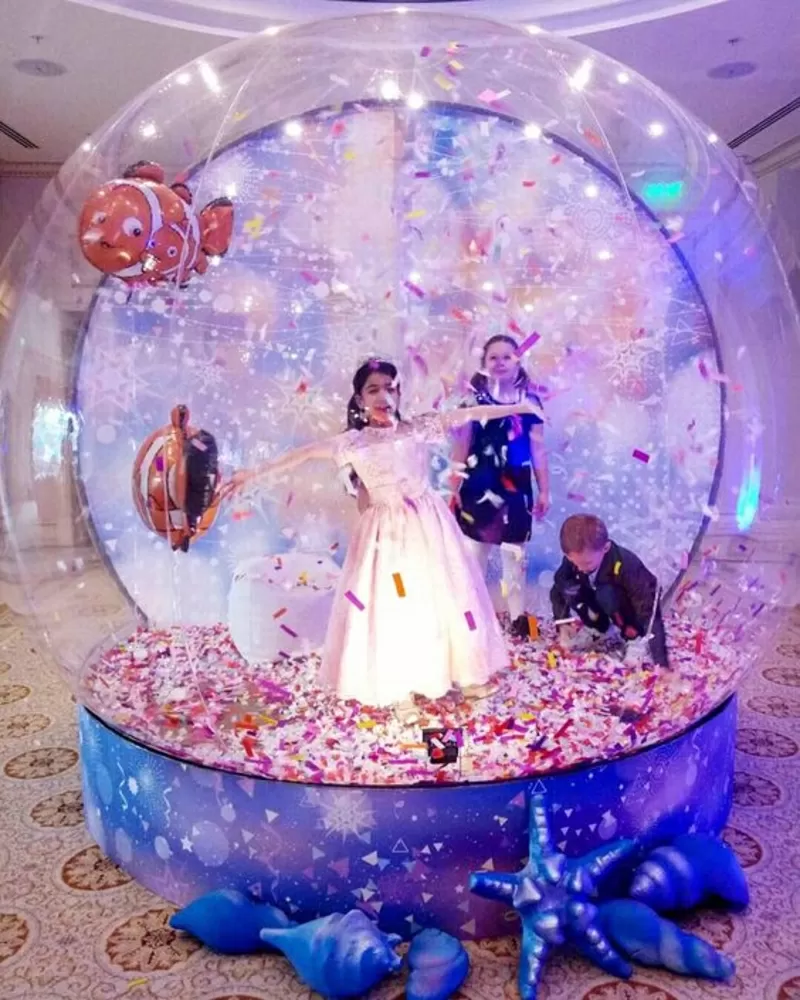Прозора сфера,  диво куля,  шоу куля,  snow globe українське виробництво 3