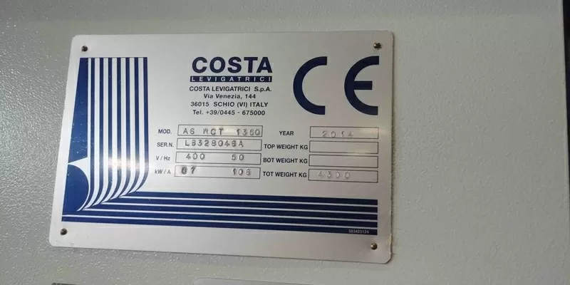 Kовий калібрувально-шліфувальний верстат Costa A6 WCT135 4