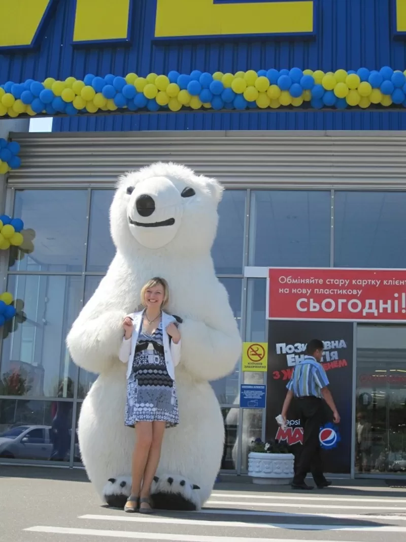 White Bear Costume Inflatable Пневмокостюм белого медведя 2