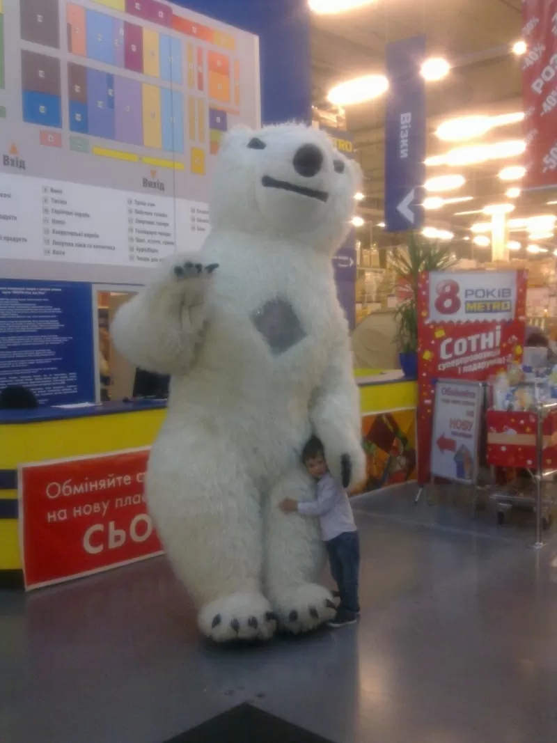 White Bear Costume Inflatable Пневмокостюм белого медведя 5
