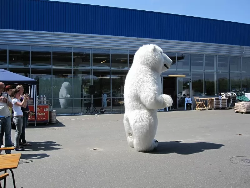 White Bear Costume Inflatable Пневмокостюм белого медведя 6