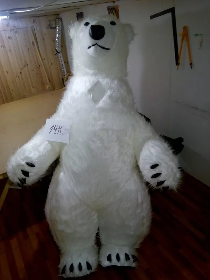 White Bear Costume Inflatable Пневмокостюм белого медведя 7