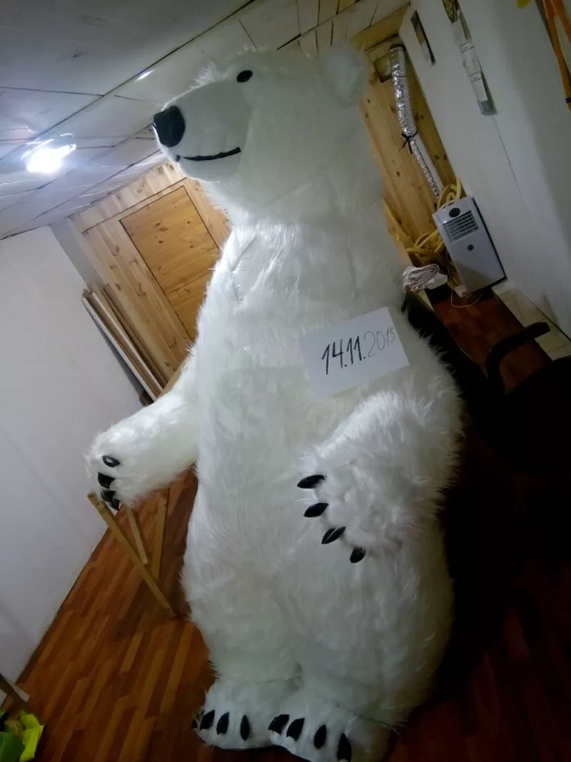 White Bear Costume Inflatable Пневмокостюм белого медведя 8
