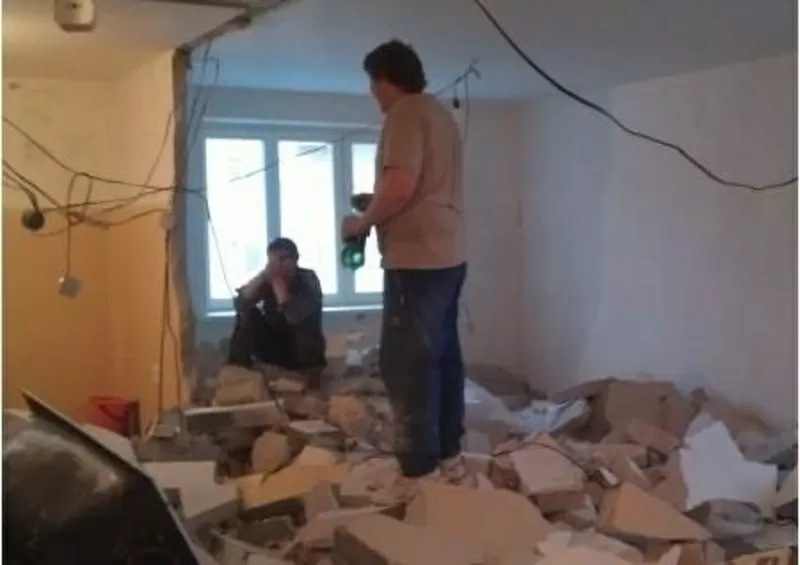 Вывоз строймусора, хлама. Демонтаж, стен, пола. Алмазна 4