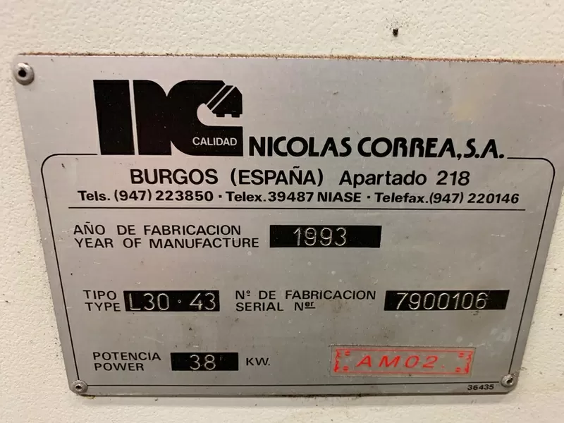 Фрезерный станок Nicolas Correa L 30 43  c ЧПУ и подвижной колонной    3