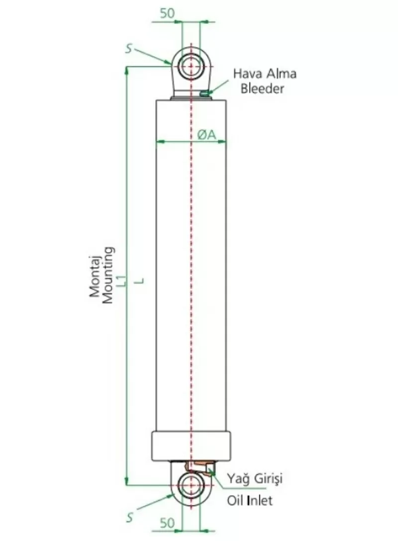 Гидроцилиндр GHS 135-3-3585 В (фронтальный) 3