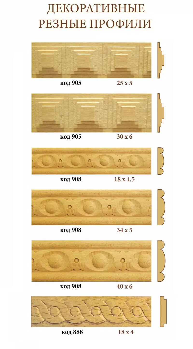 Багет резной (мебельные) 2