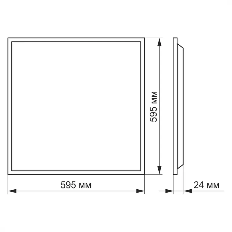 LED панель VIDEX 48W 4100K/6000K матова 3