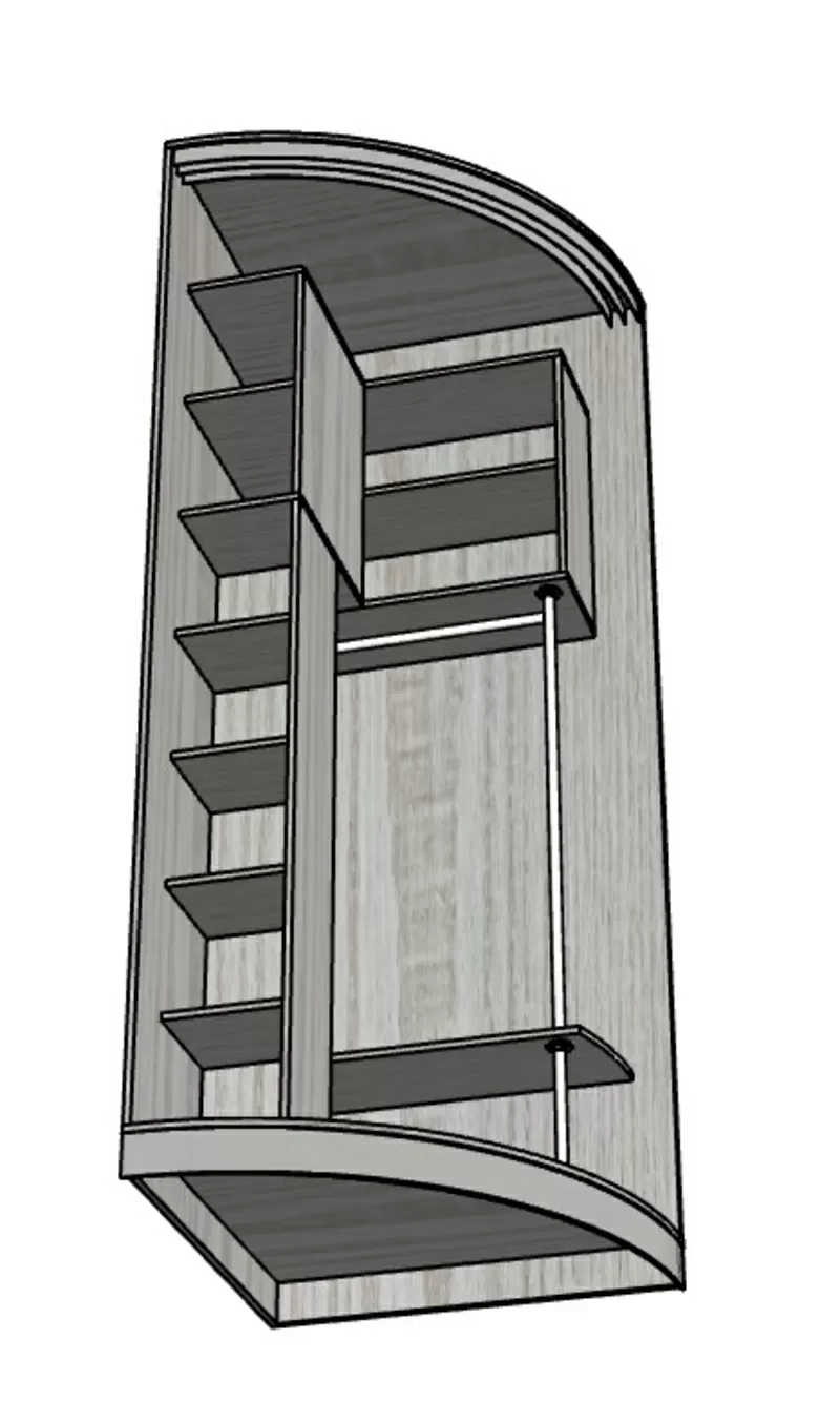 Продам шкаф-купе радиусный 5