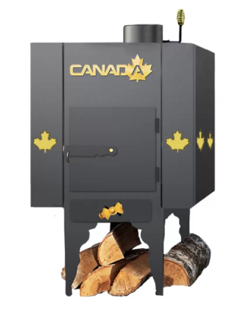 Печь Канада с теплоаккумулятором и защитным кожухом