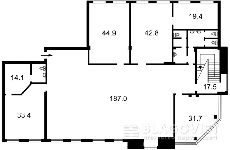 Аренда помещения под офис 400 кв open-space Шевченковский,  г. Киев 5