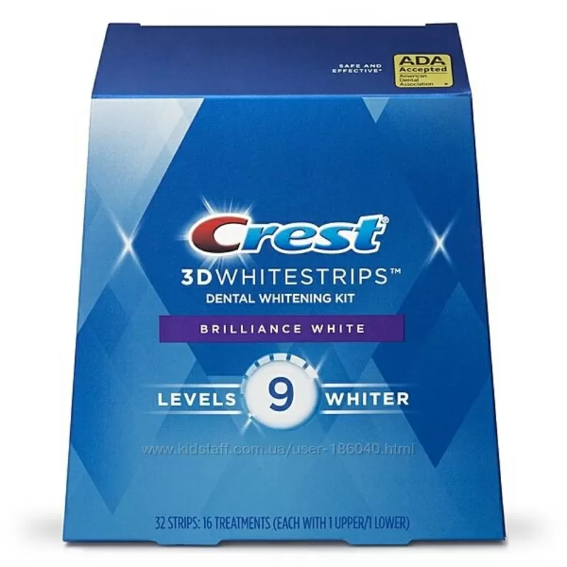 Crest 3D Brilliance Whitestrips Бриллиантовое отбеливание зубов полоски паста USA 2